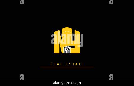 Real Estate letters Modern Creative logo NY , YN Stock Vector