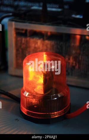 nice orange siren as traditional danger symbol Stock Photo