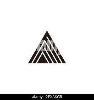 Letter FF triangle geometric symbol simple logo vector Stock Vector
