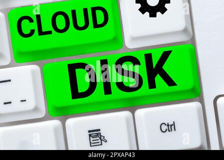 Hand writing sign Cloud Disk, Conceptual photo web base service that provides storage space on a remote server Stock Photo