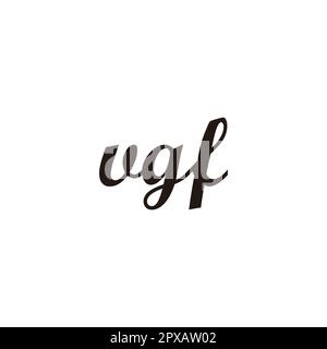 Letter vgf connect geometric symbol simple logo vector Stock Vector