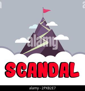 Conceptual caption Scandal, Business idea an action or event regarded