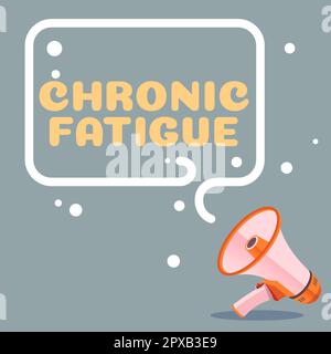 Inspiration showing sign Chronic Fatigue, Word Written on A disease or condition that lasts for longer time Stock Photo