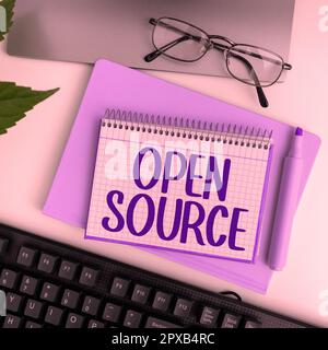 Inspiration showing sign Open Source, Word for denoting software which original source code freely available Stock Photo