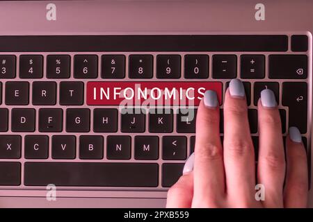 Writing displaying text Infonomics, Business approach visual image used to represent information or data Stock Photo