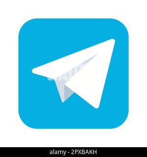 Vinnytsia, Ukraine - April 27, 2023. Popular social media icon Telegram. Vector design Stock Vector