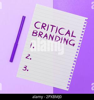 Sign displaying Critical Thinking, Word for sequence of stages of a project requiring the longest time Stock Photo