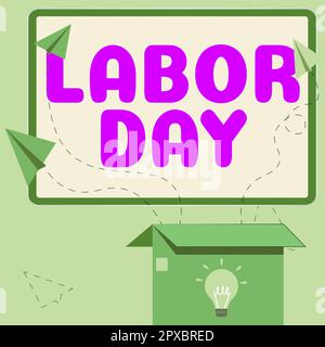 Conceptual display Labor Day, Business approach an annual holiday to celebrate the achievements of workers Stock Photo