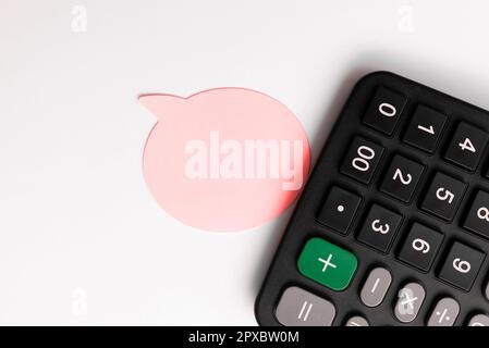 Color paper with important message. Infromation written on sticker. Stock Photo