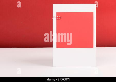Notebook and Colored Papers Stickers Lying On Desk. Collection Stationery. Stock Photo