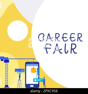 Conceptual caption Career Fair, Business concept an event at which job seekers can meet possible employers Stock Photo