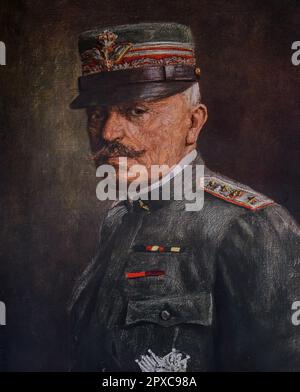 World War I. Italia at war. General Cadorna, commander-in-chief of the Italian armies Marshal of Italy Luigi Cadorna, OSML, OMS, OCI (1850–1928) was an Italian general, Marshal of Italy and Count most famous for being the Chief of Staff of the Italian Army from 1914-1917 of World War I. Stock Photo