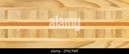 Wooden marquetry, patterns created from the combination of different woods, wooden floor, parquet, cutting board Stock Photo