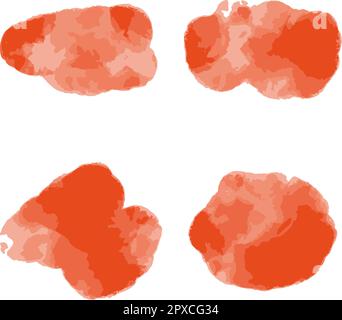Bright abstract watercolor stains set Stock Vector