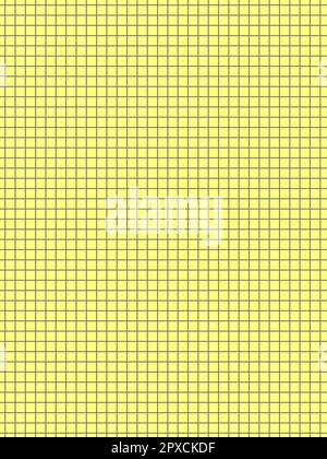 black colour graph paper over yellow useful as a background Stock Photo
