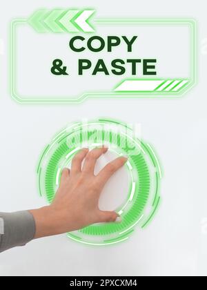 Handwriting text Copy Paste, Conceptual photo an imitation, transcript ...