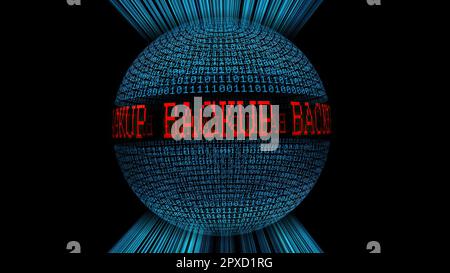 Back up binary data sphere concept Stock Photo