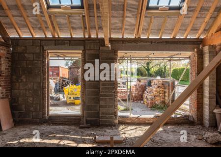 Building work on a Georgian House in Yorkshire, UK Stock Photo