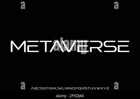 Modern wide display font vector Stock Vector