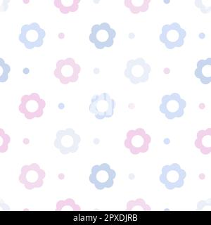 Simple seamless pattern with flowers. Cute spring pattern. Stock Vector