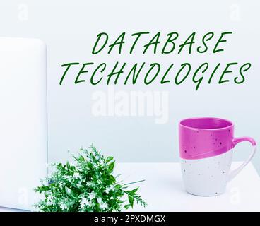 Text showing inspiration Database Technologies, Business overview uses a database application that provides database services Stock Photo