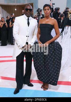 New York City, United States. 01st May, 2023. Idris Elba and Sabrina Dhowre Elba attend the 2023 Costume Institute Benefit celebrating Karl Lagerfeld: A Line of Beauty at Metropolitan Museum of Art in New York City, NY, USA on May 01, 2023. Photo by Charles Guerin/ABACAPRESS.COM Credit: Abaca Press/Alamy Live News Stock Photo