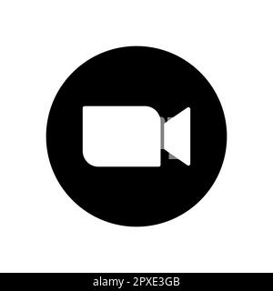 Zoom logo. Zoom app symbol. Zoom video conference software icon. Audio conferencing, webinars, chat. Video Communications. Zoom vector design and illu Stock Vector