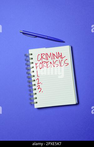 Conceptual caption Criminal Forensics, Business idea Federal Offense actions Illegal Activities punishable by Law Stock Photo