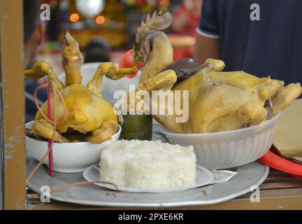 The offerings in the transmission ceremony in the Mother Goddess Worship Stock Photo