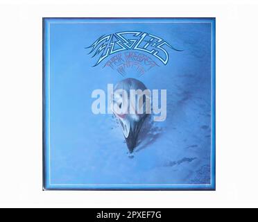 best of the eagles vinyl LP record cover Stock Photo - Alamy