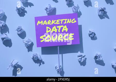 Inspiration showing sign Marketing Data Source, Business idea connection set up to a database from a server Stock Photo
