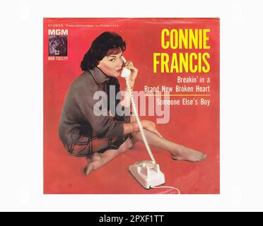 Francis Connie - 1961 04 A - Vintage 45 R.P.M Music Vinyl Record Stock Photo