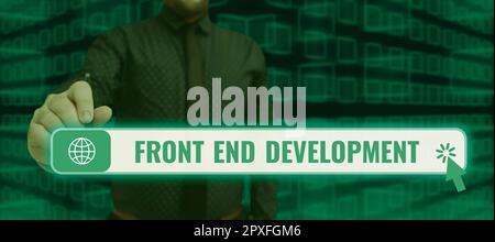 Inspiration showing sign Front End Development, Conceptual photo Altering data to graphical interface for user to view Stock Photo