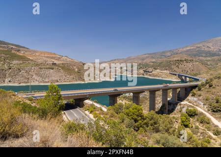 water dam Rules (Embalse de Rules), Sierra Nevada, Andalusia, Spain Stock Photo