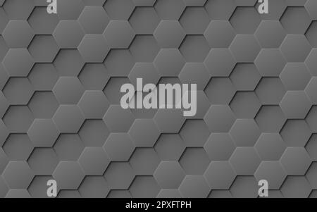 Random shifted black honeycomb hexagon background wallpaper. Vector illustration. Eps 10. Stock Vector