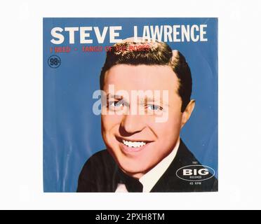 Lawrence Steve - 1960's A - Vintage 45 R.P.M Music Vinyl Record Stock Photo