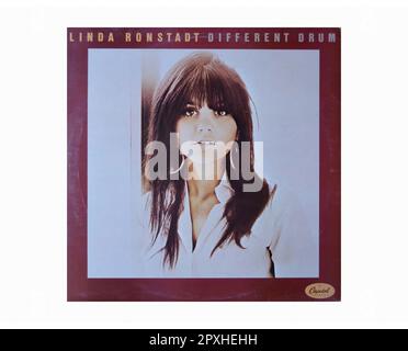 Linda Ronstadt - Different Drum - Vintage L.P Music Vinyl Record Stock Photo