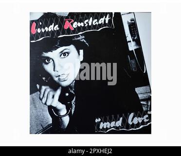 Linda Ronstadt -   Mad Love   - Vintage L.P Music Vinyl Record Stock Photo