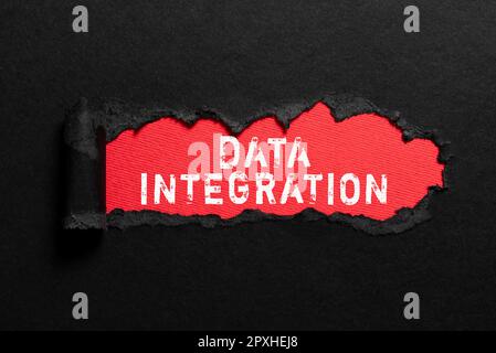 Sign displaying Data Integration, Business concept involves combining data residing in different sources Stock Photo