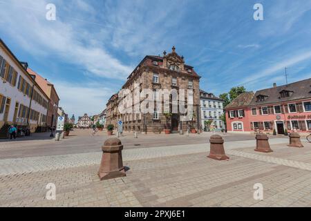 Stadt Speyer, city and government offices in Domplatz at entrance to Maximilianstrasse, Speyer, Germany. Stock Photo