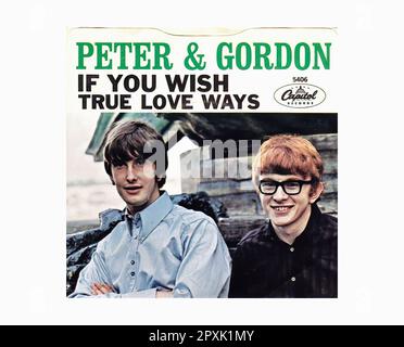 Peter And Gordon - 1965 04 B - Vintage 45 R.P.M Music Vinyl Record Stock Photo