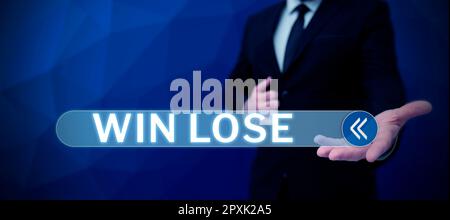 Writing displaying text Win Lose, Internet Concept Compare possibilities what if everything goes well or wrong Stock Photo
