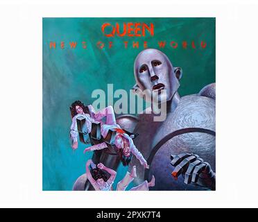 Queen - News del mondo - Vintage vinile copertina album Foto stock - Alamy