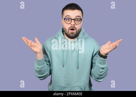 surprised young man Stock Photo