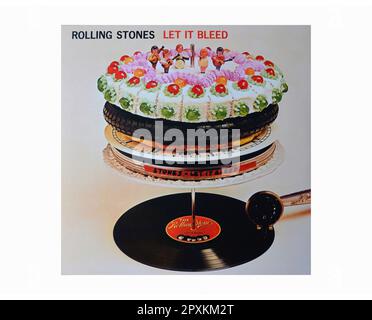 Rolling Stones - Let It Bleed - Vintage L.P Music Vinyl Record Stock Photo