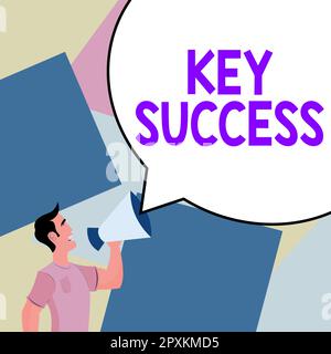 Writing displaying text Key Success, Word for main measure of effectiveness and productivity Stock Photo