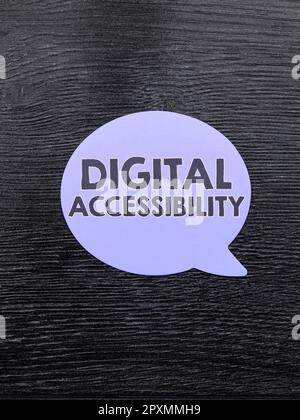 Sign displaying Digital Accessibility. Business overview electronic ...