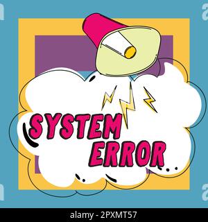 Conceptual display System Error. Business concept Technological failure ...