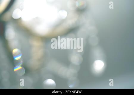 blur bokeh of silver gold and  illuminate for background and inspiration Stock Photo