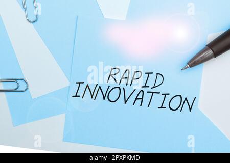 Handwriting text Rapid Innovation, Conceptual photo characteristic of a website that search engine algorithms Stock Photo